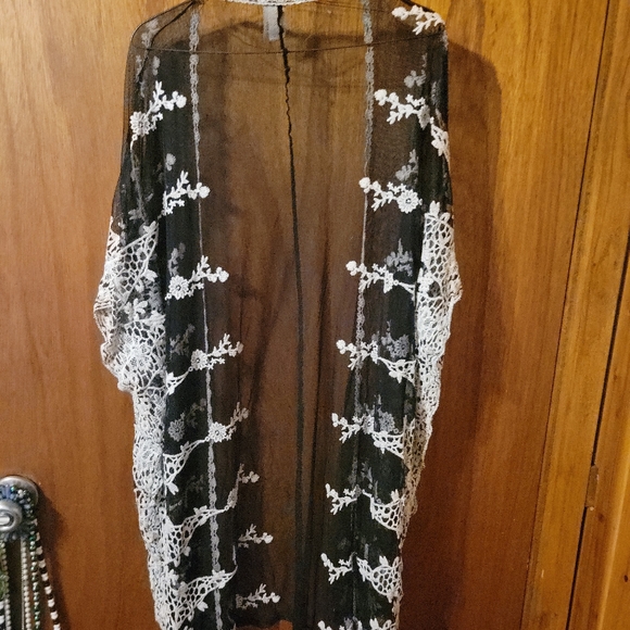 Sheer and Macrame Bathing Suit Cover - Picture 5 of 8